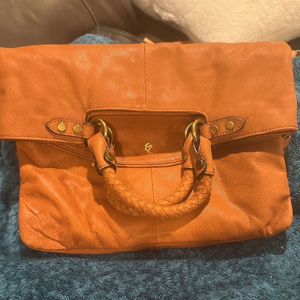 Orange Leather Handbag